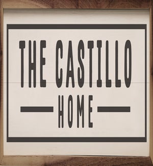 Personalized Name Home Border White